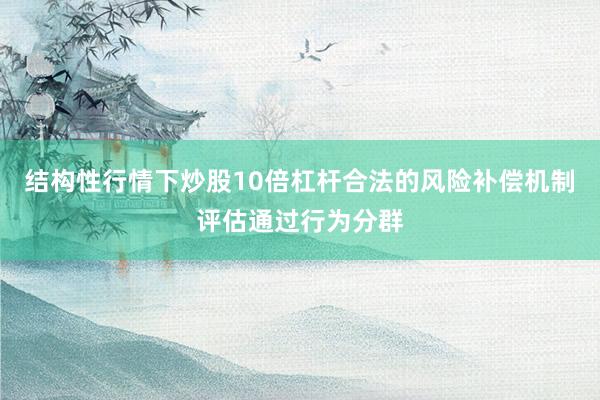 结构性行情下炒股10倍杠杆合法的风险补偿机制评估通过行为分群