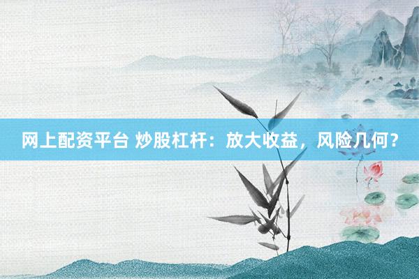 网上配资平台 炒股杠杆：放大收益，风险几何？