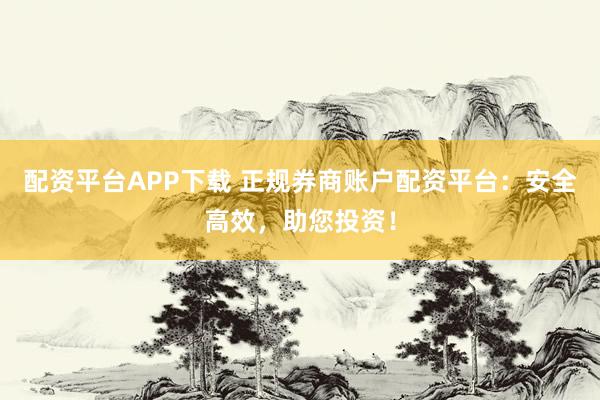 配资平台APP下载 正规券商账户配资平台：安全高效，助您投资！