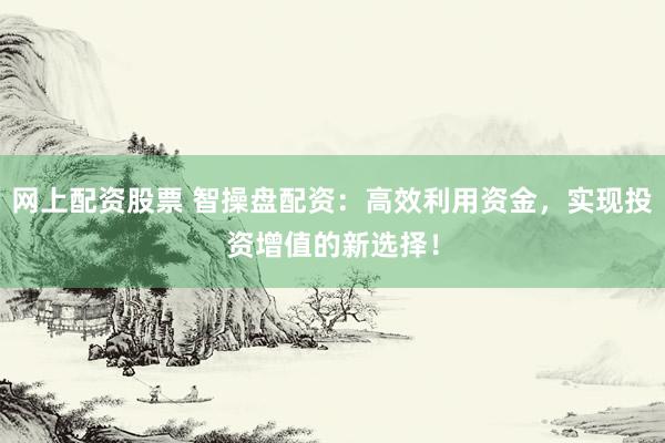 网上配资股票 智操盘配资:高效利用资金,实现投资增值的新选择!